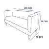 Sof&aacute; Tela Velvet Latam Home Brescia 2 Cuerpos
