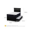 Cama Nido CIC 1,5 Plazas Premium + Respaldo Dublin Negro