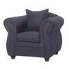 Juego de Living Black Factory Emili Sofá 3 Cuerpos + Dos Sillones 1 Cuerpo Marengo