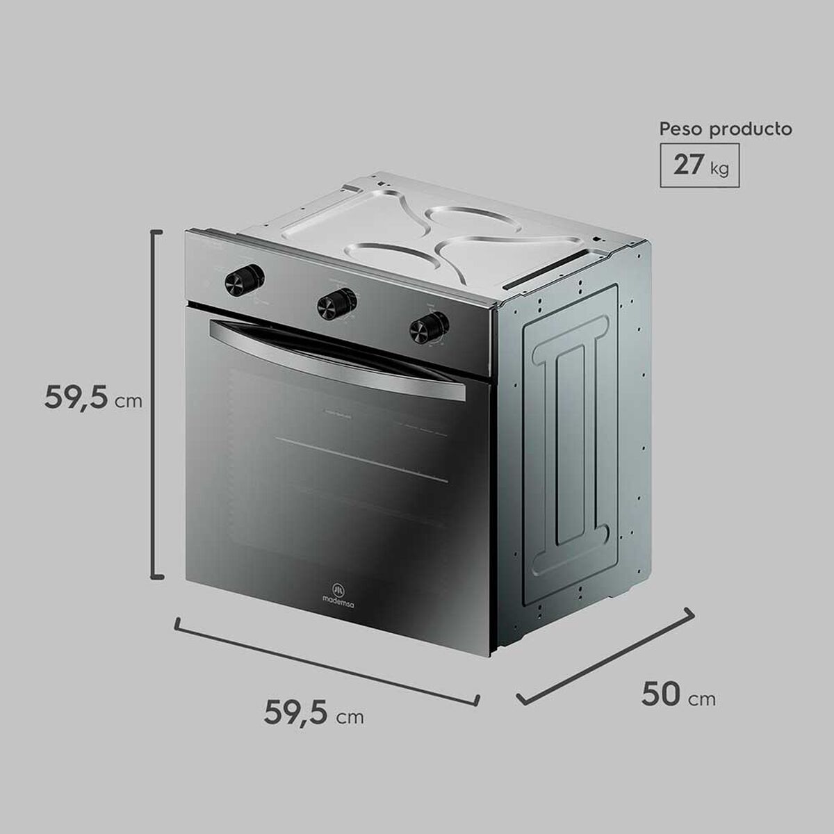 Horno Empotrable Mademsa OM6TX 59 L Espejado