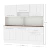 Mueble de Cocina Vekkahome White 1 Cajón 12 Puertas Café