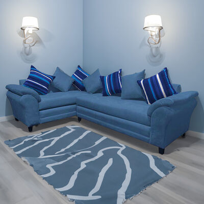 Imagen 1 del producto Sofá Seccional Izquierdo Living Factory Capri 5 Cuerpos Azul Piedra