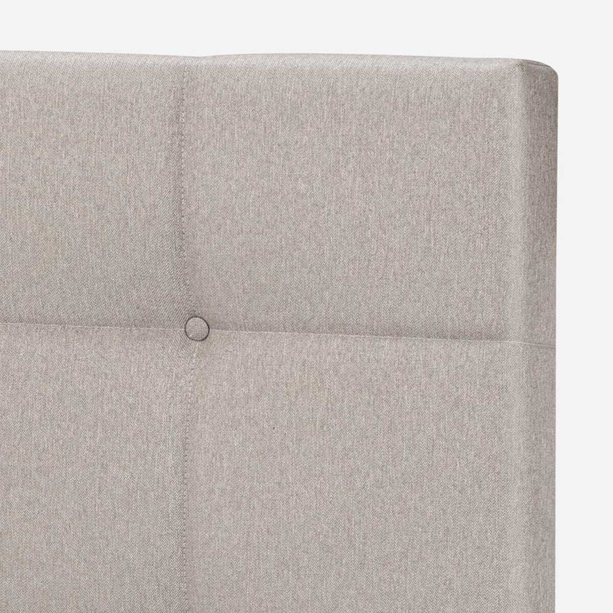 Cama Europea Rosen Base Dividida Súper King Tempo + Respaldo Issey Niebla