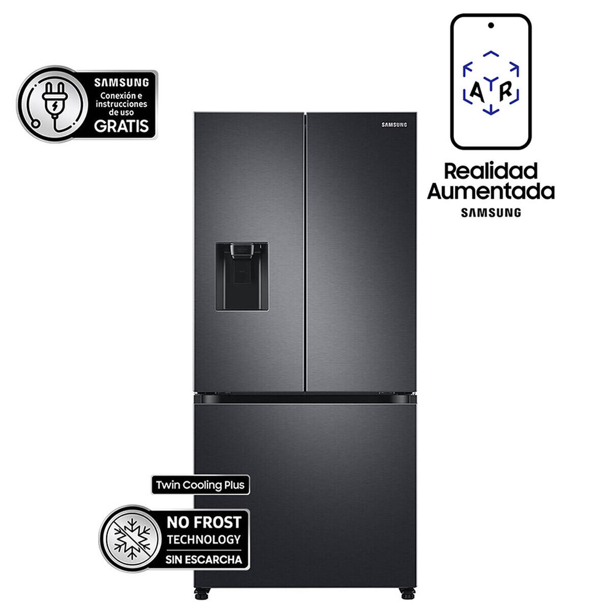 Refrigerador No Frost Samsung RF44A5202B1/ZS 425 lts.
