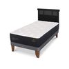 Cama Europea CIC 1,5 Plazas Premium + Respaldo Dublin Negro