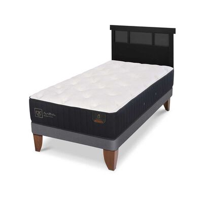 Imagen 2 del producto Cama Europea CIC 1,5 Plazas Premium + Respaldo Dublin Negro