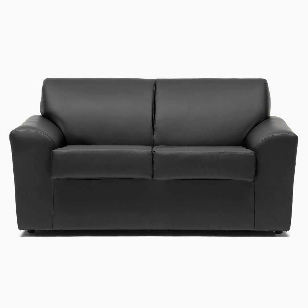 Sofá Cabsur Milan 2 Cuerpos PU Negro