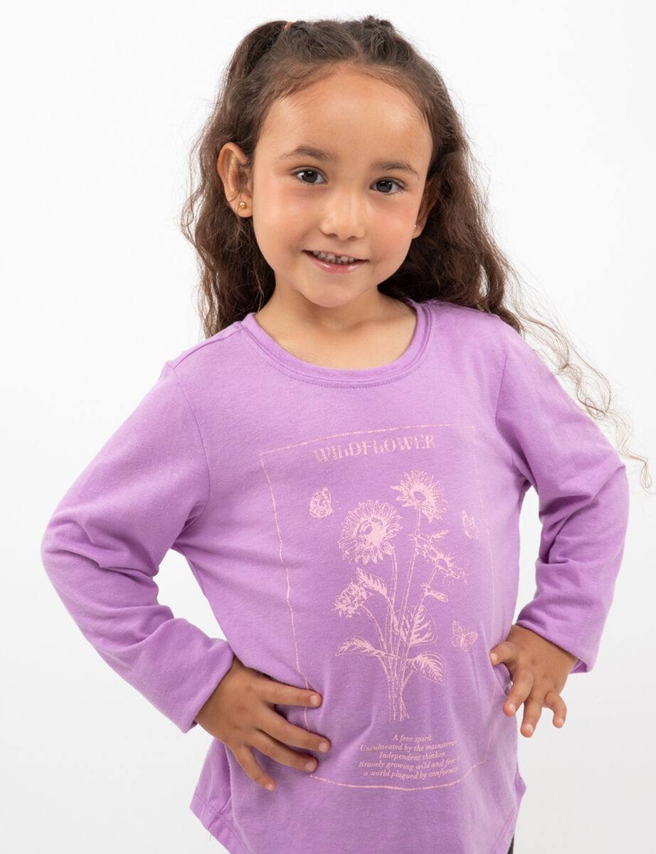 Polera Manga Larga Niña Chess