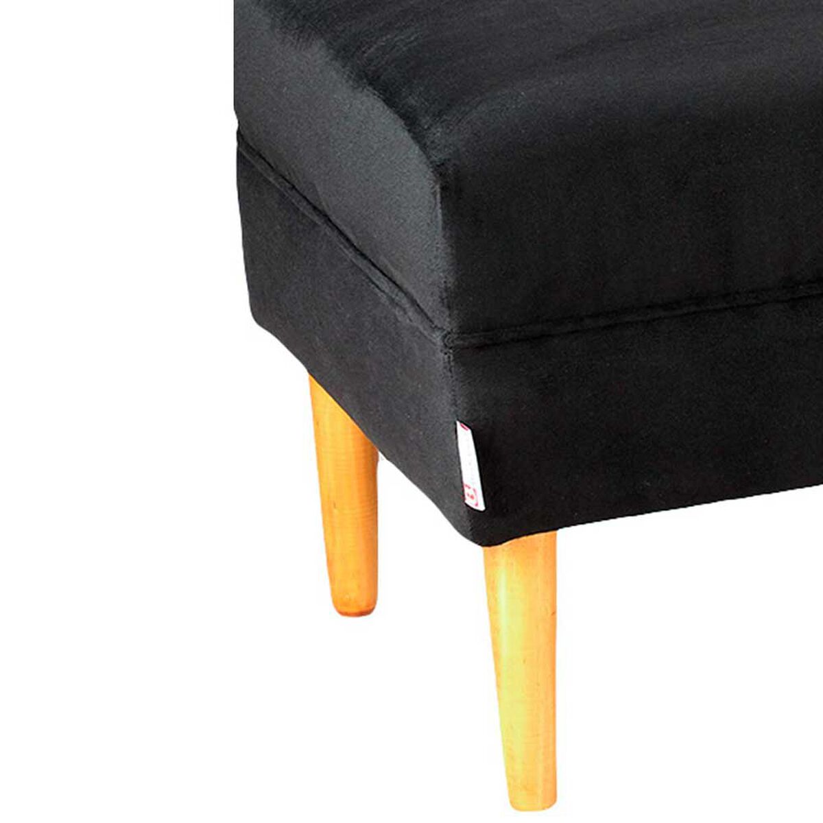 Banqueta Bodevir Provenza Felpa 04 Negro 