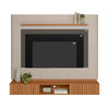 Panel TV Di Poretti Design Amarante Hasta 70" Caf&eacute; Claro