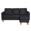 Sofá Seccional Intercambiable Latam Home Venecia 3 Cuerpos Negro