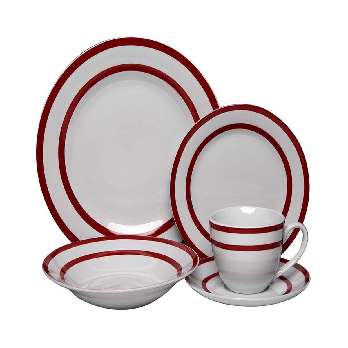 Vajilla Doral Royal 30 Piezas Rojo