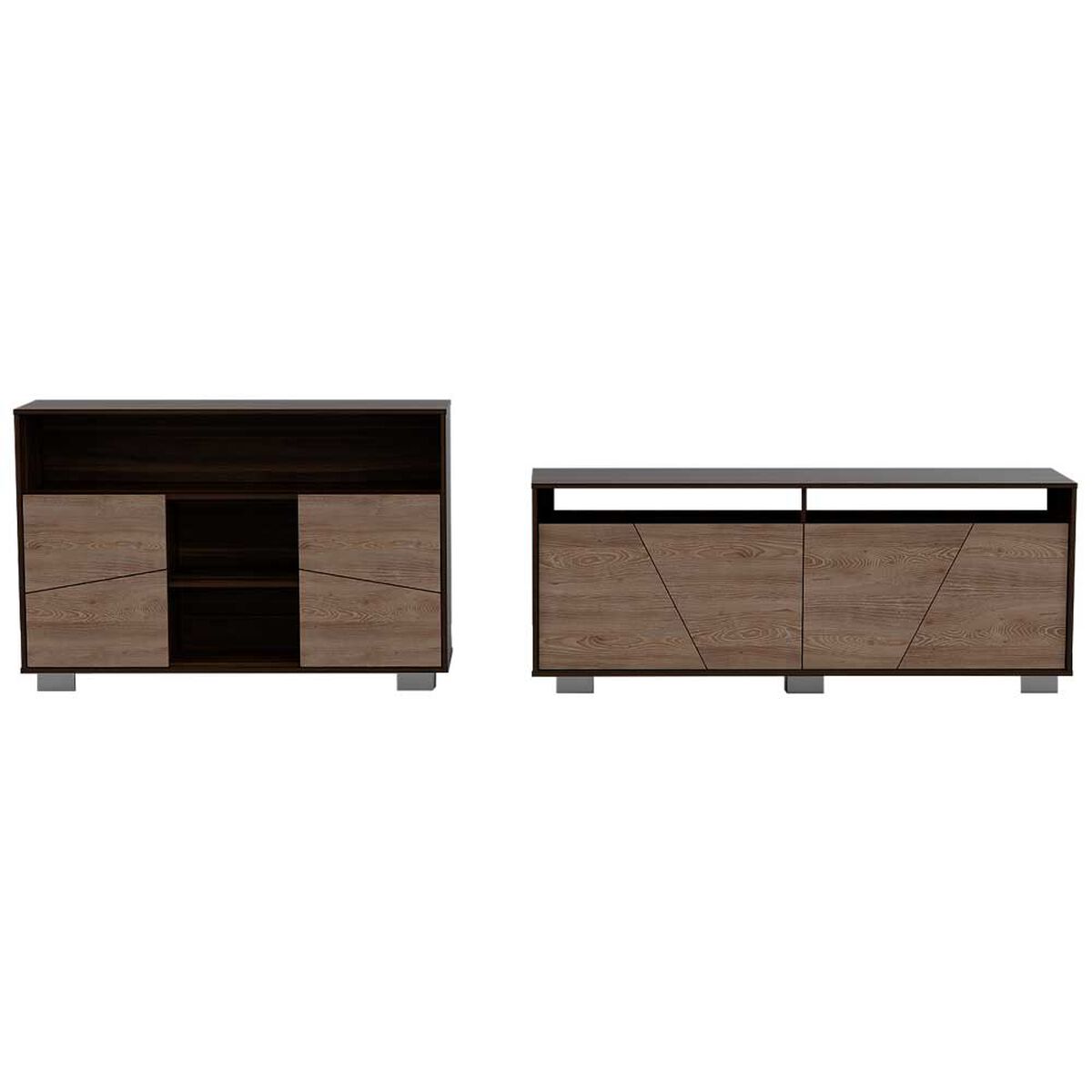 Rack TV Hasta 70" + Arrimo TuHome Fraktal