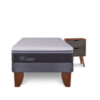 Cama Europea CIC 1,5 Plazas Ortopedic Advance + Velador Niger