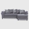 Sofá Seccional Derecho Living Factory Mustang 4 Cuerpos Gris