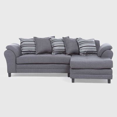 Sofá Seccional Derecho Living Factory Mustang 4 Cuerpos Gris