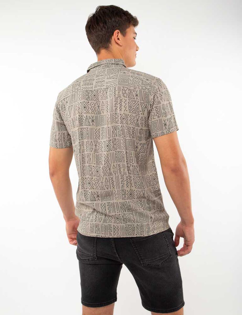 Camisa Estampada Manga Corta Hombre Fiorucci