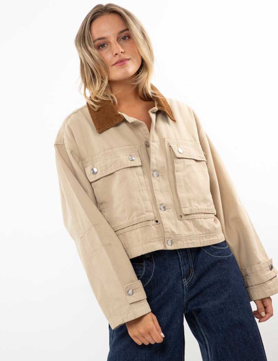 Chaqueta Crop Denim Mujer Icono