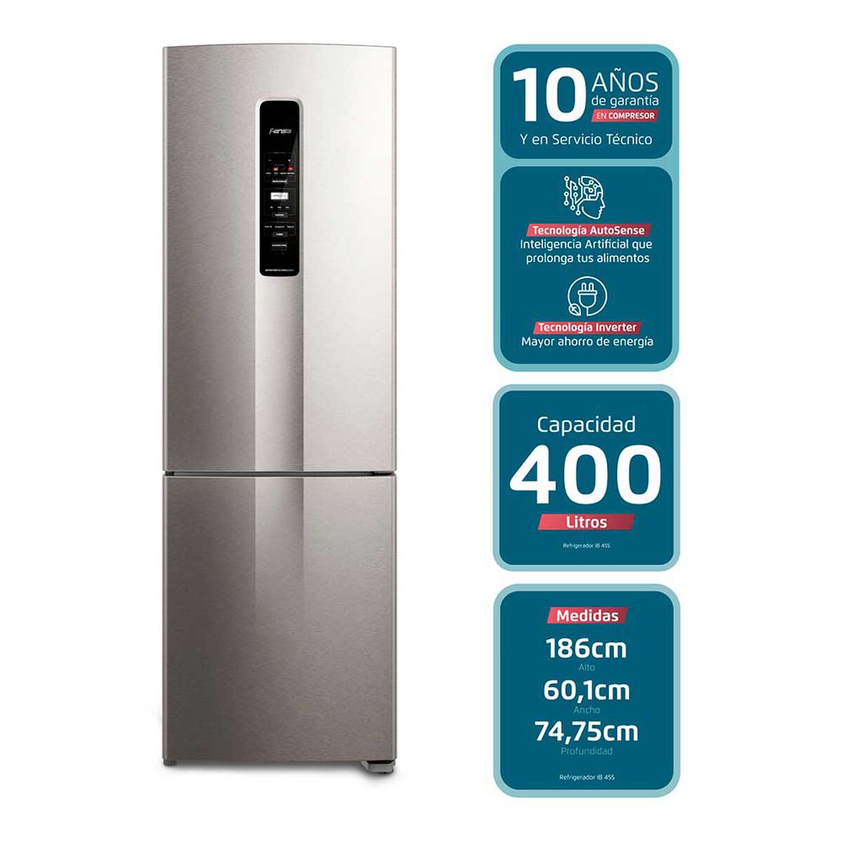 Refrigerador No Frost Fensa IB45S 400 lts