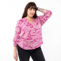 Blusa Manga 3/4 Mujer Extralindas Fucsia