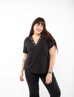 Imagen 1 del producto Polera Manga Corta Mujer Extralindas Negro