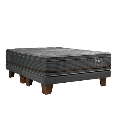 Cama Europea Celta Base Dividida Súper King Copper Black