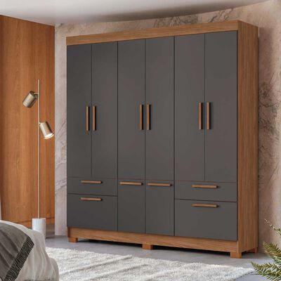 Imagen 1 del producto Clóset Onessta Curitiba 8 Puertas 4 Cajones Grafito