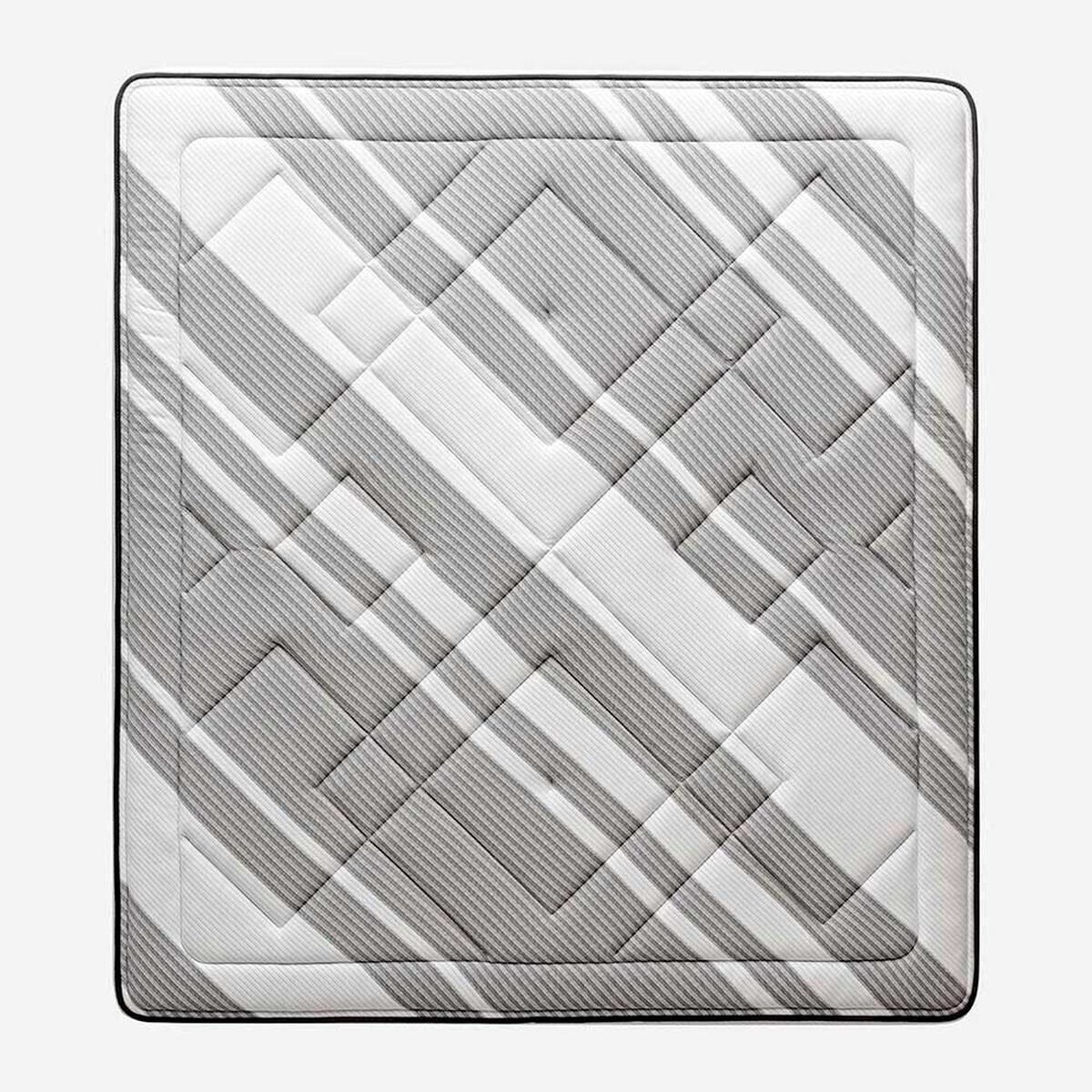 Cama Europea Rosen Base Dividida S&uacute;per King Driven + Respaldo + 2 Veladores Issey Niebla