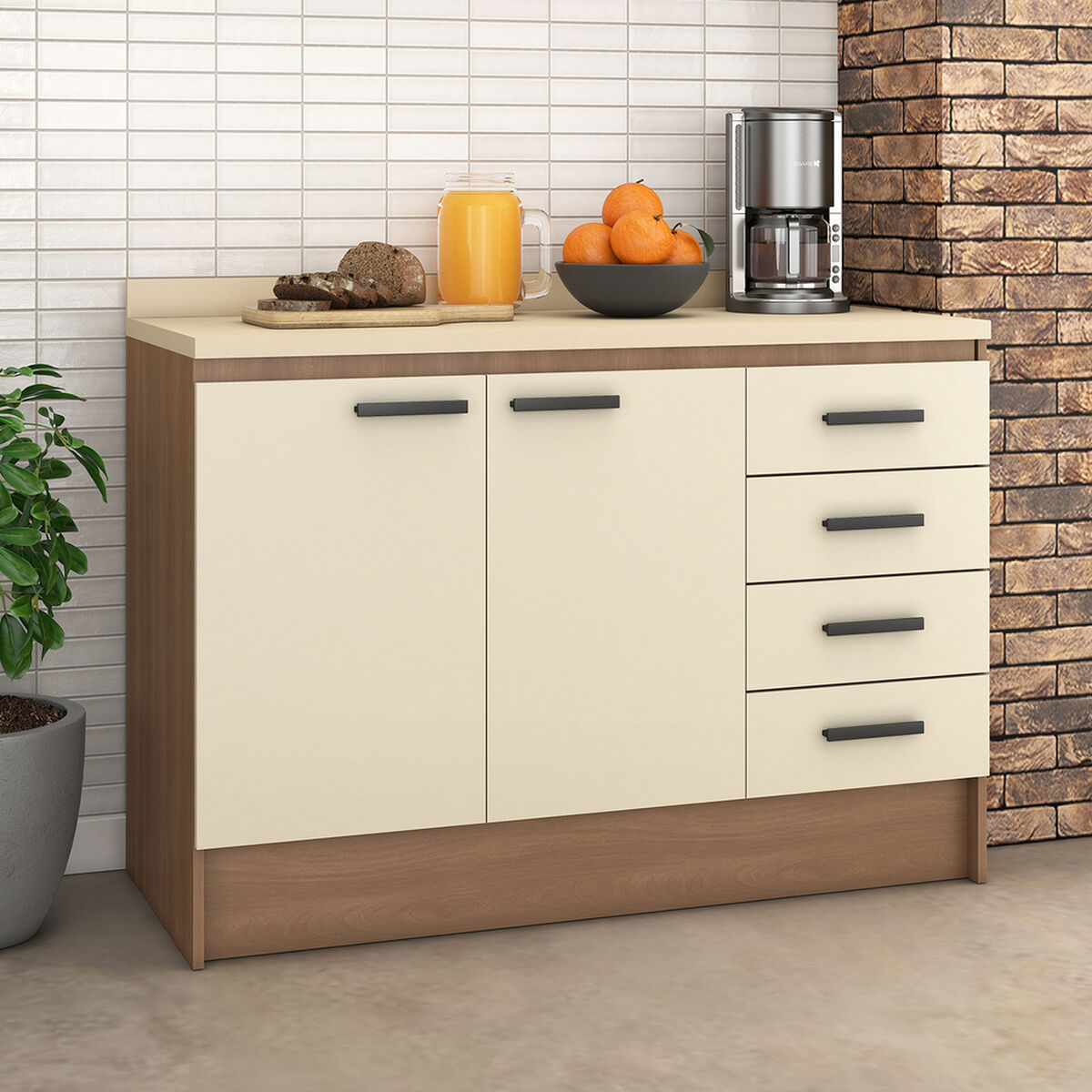 Mueble De Cocina Vekkahome Mia Beige