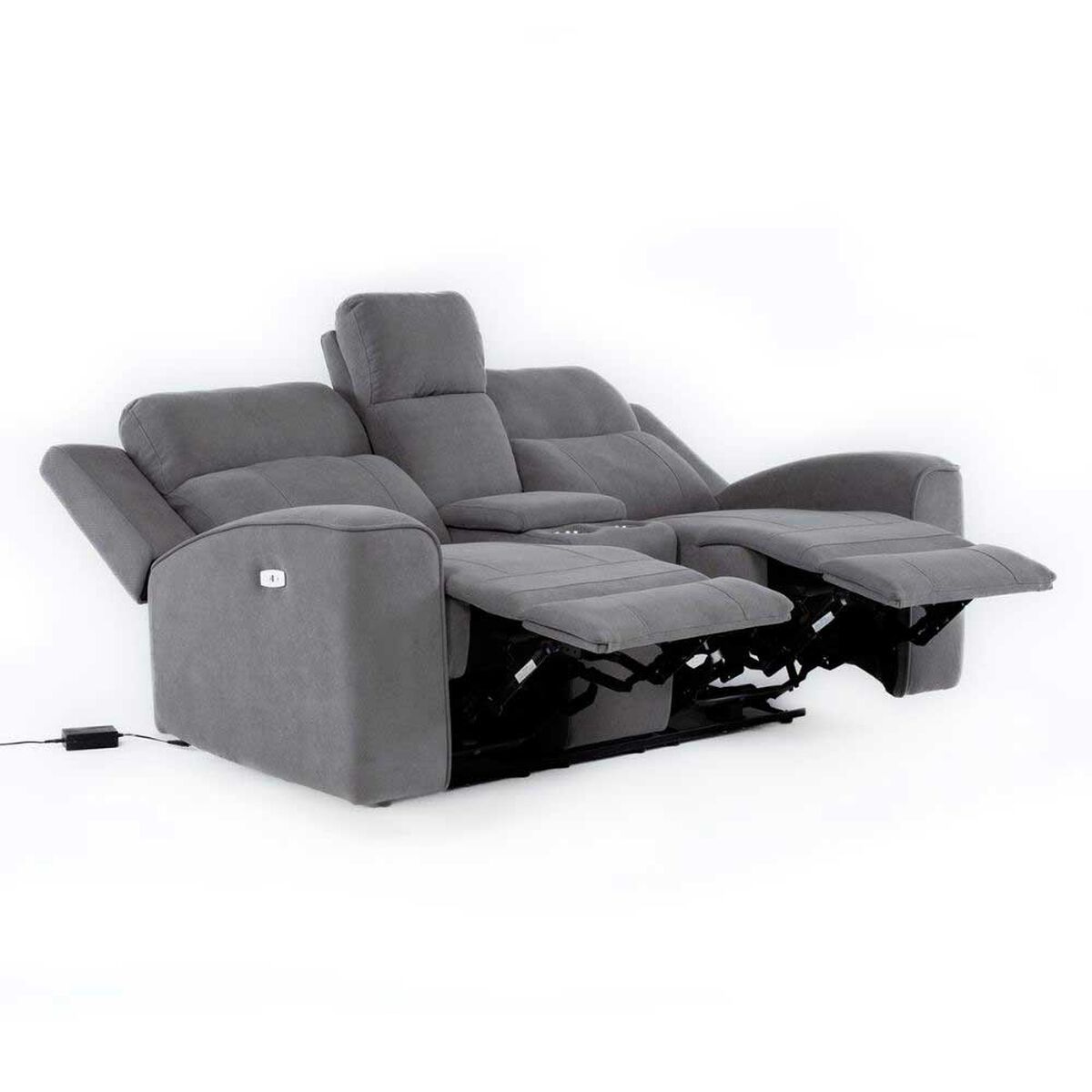 Sofá Reclinable Eléctrico Daniels KM807LPWGR 2 Cuerpos Gris