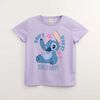 Polera Manga Corta Niña Stitch