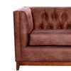 Sof&aacute; Latam Home Cuero Colorado Roma 3 Cuerpos Caramelo