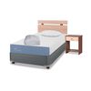 Cama Americana CIC 1,5 Plazas Excellence + Respaldo + Velador + Almohada + Plumón