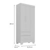 Closet Di Poretti Design Adoleta 2 Cajones 3 Puertas Blanco