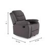 Juego de Living Reclinable Daniels Sof&aacute; 3 Cuerpos + 2 Bergers Norman Gris