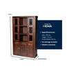 Vitrina Muebles Hema Berl&iacute;n 5 Puertas Chocolate
