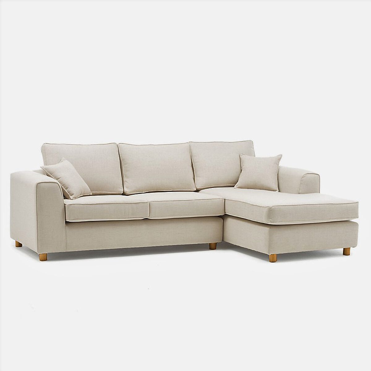 Sofá Seccional Barra Design Monaco Derecho 3 Cuerpos Beige