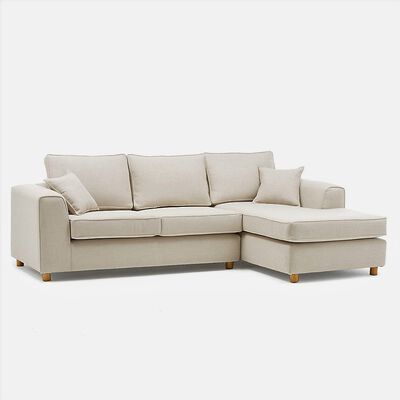 Sofá Seccional Barra Design Monaco Derecho 3 Cuerpos Beige