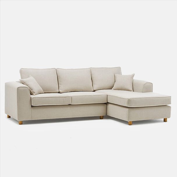 Sofá Seccional Barra Design Monaco Derecho 3 Cuerpos Beige