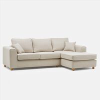Sofá Seccional Barra Design Monaco Derecho 3 Cuerpos Beige