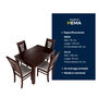 Juego de Comedor Muebles Hema Roma 4 Sillas Chocolate