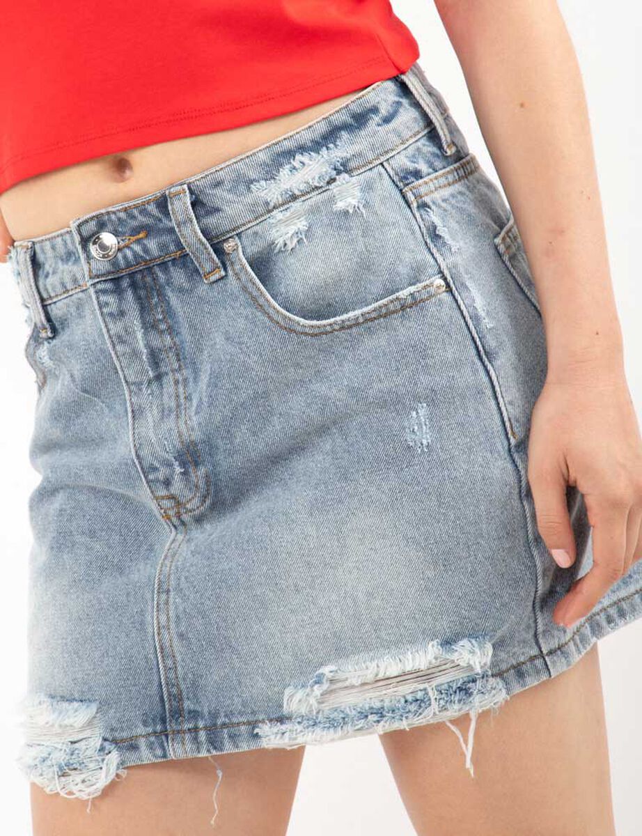 Falda Mini Denim Mujer Icono