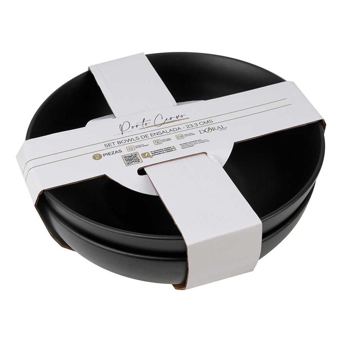 Set 2 Bowls Ensalada Doral Porto Servo Blanco