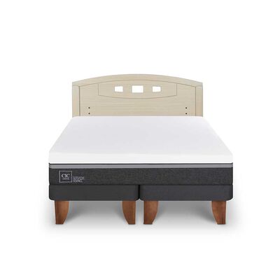 Cama Europea CIC Base Dividida 2 Plazas Ortopedic Advance + Respaldo Gales Alpino