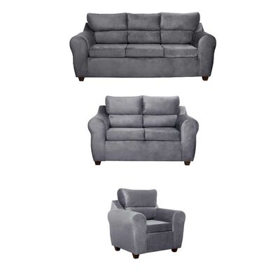 Juego de Living Mexx Muebles Dubai 6 Cuerpos Gris