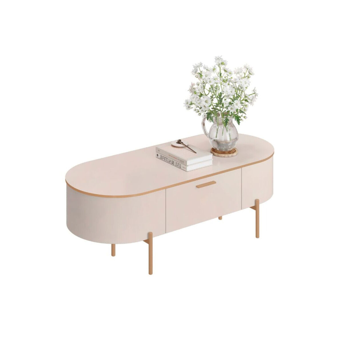 Mesa de Centro Vekkahome Selena Beige