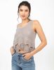 Top de Algodón Sin Mangas Cuello Redondo Mujer Alma
