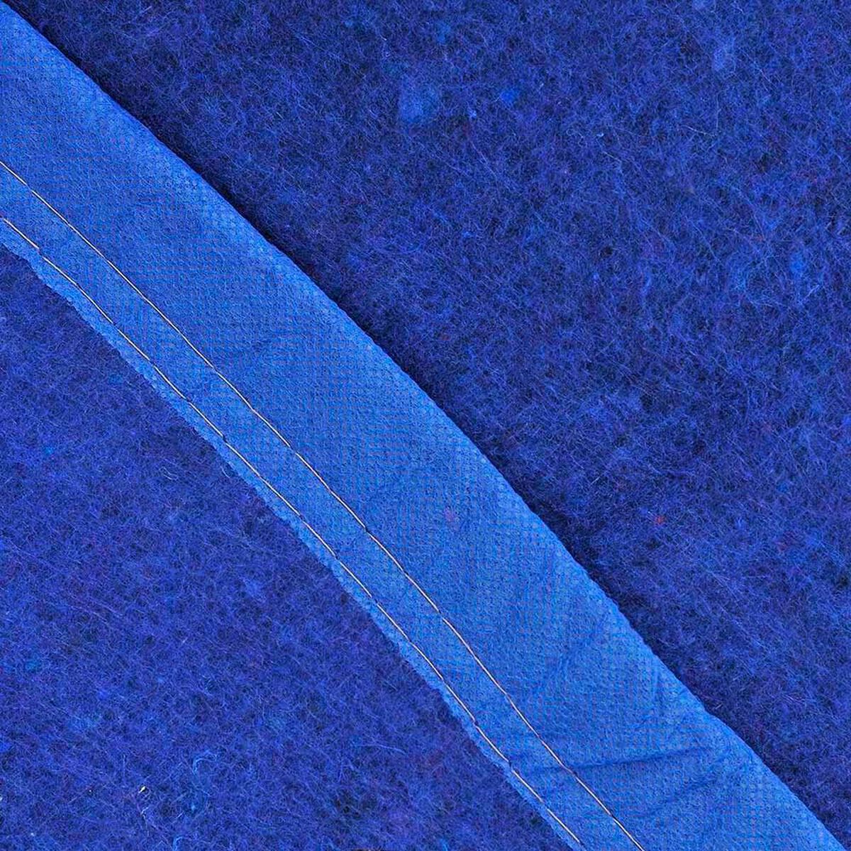 Frazada Poli&eacute;ster Plumetti 2 Plazas Lineas Azul