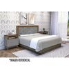 Respaldo + 2 Veladores Dreams 2 Plazas Treliza Gris