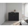 Comoda Praga 1 Cajon 2 Puertas Wengue 80X100X30,2 Cm